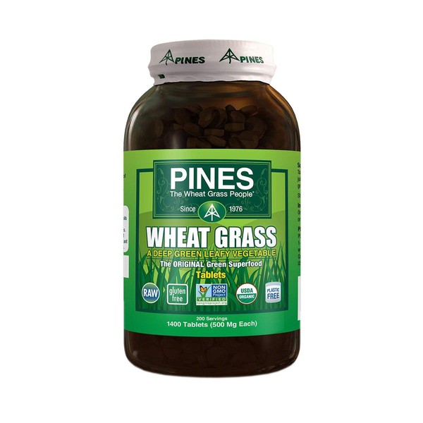Pines Organic Wheat Grass, 1400 Count Tablets