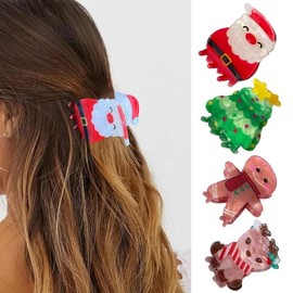 New Christmas Sweet & Cute Elk & Tree Hair Clip Pin (Ginger Roller Style) lf1390 One Size/No.1 10ea