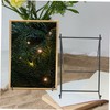 PRETYZOOM Photo Frame Stand Desktop Metal Plate Holder Artistic Work