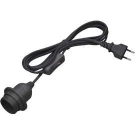 Meister Lamp Holder E27 - 3.5 m - Black - With On/Off Switch - Ideal for DIY Projects - Suitable for Floor & Pendant Lamps / Lamp Suspension with Switch / Cable for DIY Light / 7443840