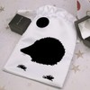 Azeeda 25cm 'Hedgehog Under The Moon' Satin Drawstring Bag/Pouch (SB00092532)