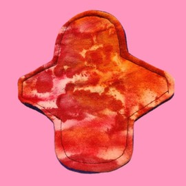 6 inch-light cloth pad - Color: firey red orange