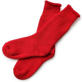 THERMOHAIR Regular Socks, Outdoor, Cold Protection, Warm Socks, Mountain Climbing, Winter, Thick, red