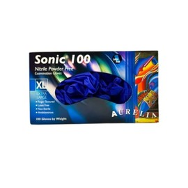 Nitrile Powder Free 100 Blue Exam Medical Gloves, Latex free, Non-Sterile, Finger Texture (Extra Large)