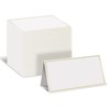 Better Office Products 100 Pack Gold Metallic Border Place Cards,