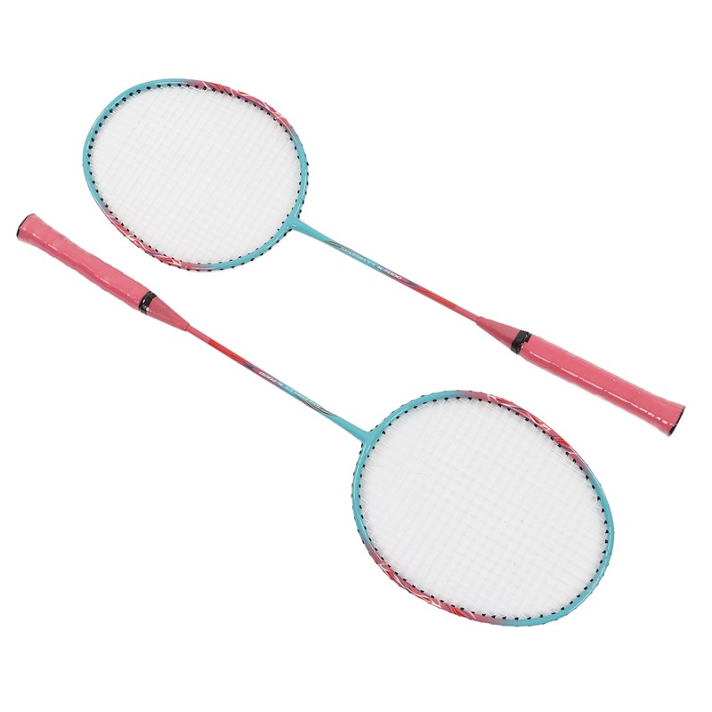 Badminton Racket Lightweight Portable Iron Alloy Frame Double Badminton Racquets