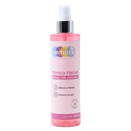 Vemare Cosmetics Tónico Facial Rosas Y Jengibre Refrescante 250 ml