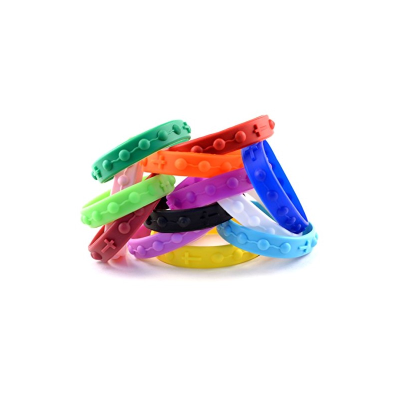 Goods For Giving · Silicone Rosary Decade Wristbands · Combo