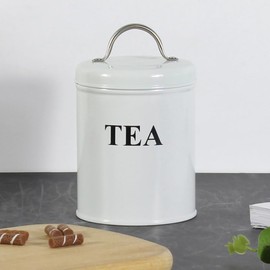 PRETYZOOM Galvanized Iron Multi-functional Tea Cans for Storing Organizers Tin Containers for Tea Leaves