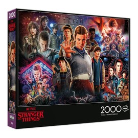 Buffalo Games Stranger Things Collage Jigsaw Puzzle - 2000 Pieces, 38.5" x 26.5" - Snap Technology & 2000 Piece Puzzle for Adults - Eco-Friendly Recycled Paperboard & Stranger Things Gifts