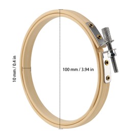 ZEONHAK 20 Pieces 4 Inch Embroidery Hoops, 10cm Small Bamboo Embroidery Rings, Cross Stitch Hoops for Handy Sewing
