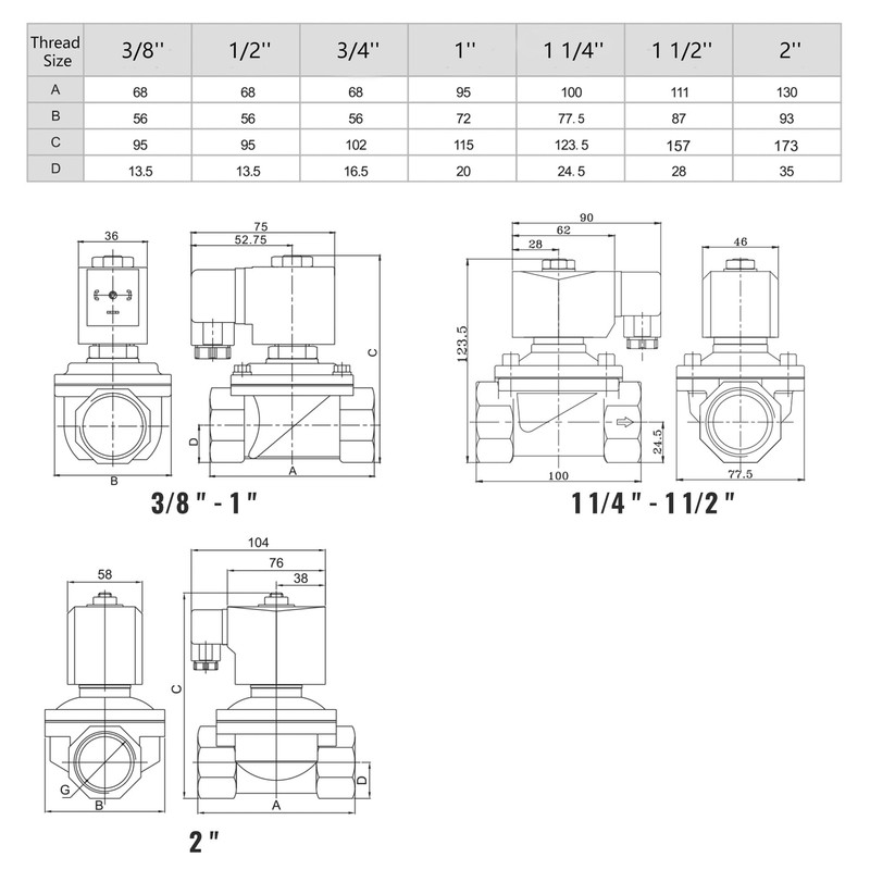 U.S. Solid Viton Solenoid Valve Electric Water Valve 12 V