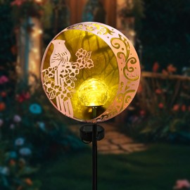 Profinella Unique Birthday Gifts for Women Mom Grandma,Solar Cardinal Garden Lights Outdoor Decor,Housewarming Gifts New Home for Patio, Lawn, Yard, Pathway