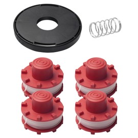 Raheem Replacement Thread Spool Accessories for Einhell GE-CT 36/30Li E, Trimmer Replacement Thread Spool, Grass Trimmer Accessories 3405096 (4 x Replacement Spool, 1 x Spool Cap Cover, 1 x Spring)