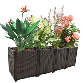 TDDSS Large Planters for Outdoor Plants pots Elevated Garden Boxes Raised Garden Bed Garden Patio Balcony Deck to Planting Flowers Vegetables Tomato and Herbs