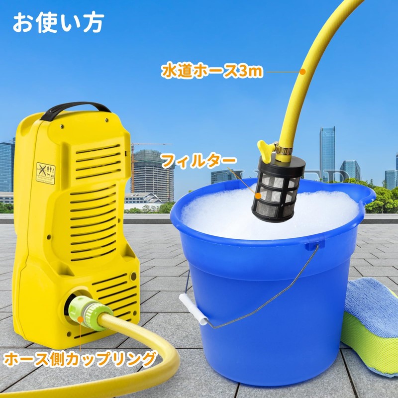 NAMOTEK Self-Priming Hose, High Pressure Washer Accessories, Compatible with Karcher,