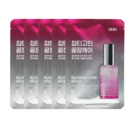 Isoi 아이소이 블레미쉬 케어 마스크 팩 5매-미백 ISOI Blemish Care Mask Pack 5 Sheets - Whitening