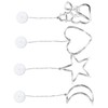 LED Christmas Lights with Suction Cup Snowman Star Moon Heart