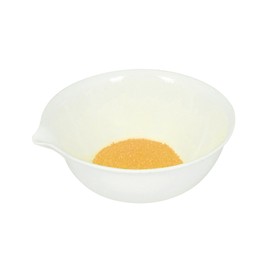 EISCO Evaporating Basin - 4" (100mm) Dia. Porcelain, Round Bottom with Spout- Eisco Labs