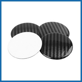 A ABSOPRO 56.5mm Carbon Fiber Wheel Center Hub Cap Stickers Clear Resin 4pcs Item Replacement