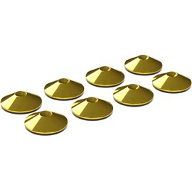 Speaker Subwoofer & HiFi Stand Isolation & Floor Protector Spike Shoes Pads Feet (8, Polished Brass)
