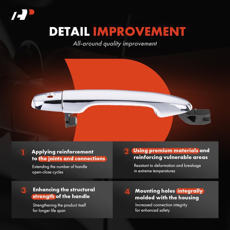 A-Premium Front Left Driver Side Exterior Door Handle with Keyhole