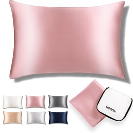 30mm 100% Mulberry Silk Pillowcase | 6A High-Grade Fibres | Silk Pillow Cover for Better Hair & Skin, Envelop Closure | Temperature Regulation for Hot Sleepers (Pink, King)