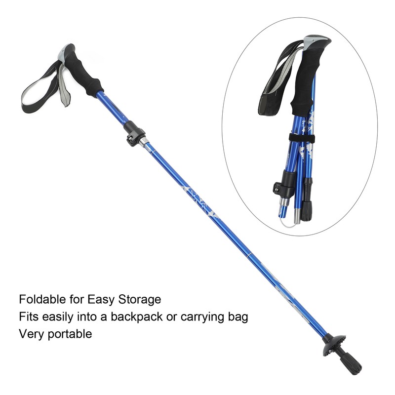 Folding Walking Stick 7075 Aluminum Alloy Prevent Slip Adjustable Height