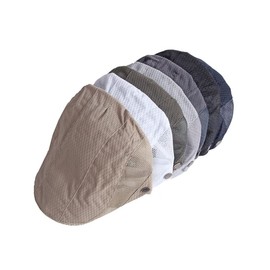 YAMEE Flat Cap Men's Beret Summer Breathable Mesh Sun Hat Women's Summer Hat Cap Flat Cap Beret Cap Size 55 cm - 59 cm, 1/Green