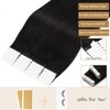 Loxxy Tape in Tuman Tair Extensions Natural Black Color #1B