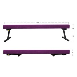 Peakpath 6FT Adjustable&Foldable Gymnastics Balance Beam,Home Gym Equipment,Easy Assembling and Storage,No Tool Require,for Kids Children Girls Training Ages 3-12