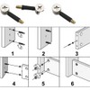 Tornillo de conexión de muebles Conector cubierto de plástico Cerradura