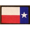 Texas State Left Reverse Flag Lone Star Embroidered Patch Fastener