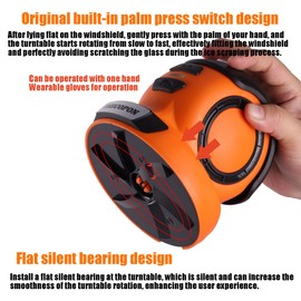 YEECOPON 3 In1 Electric Handheld Ice Scraper, Electric Cleaning Brush, Electric Polishing Machine, Window Snow Cleaning Tool, Car Snow Scraper, Rotating Disc Windshield Scraper for Ice, Snow, & Frost