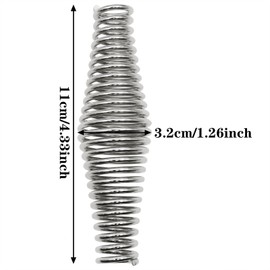 safycaby 2 PCS BBQ Spring Handle Stainless Steel Smoker Handle Spring 4.3 Inch Heavy Duty BBQ Stove Spring Door Handle for Barbecue Grills Griddles Stoves Barbecue Pit Door Handles