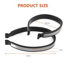 vsshe 4PCS Bicycle Trouser Clips, Universal Bicycle Clips for Cyclists, Powerful Reflective Cycling Trouser Clip, Lightweight, Durable, Safety Ankle Bands Reflector, Accessories for Men Women Ankles