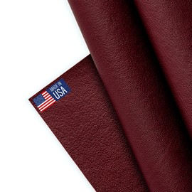 Marine Vinyl Fabric, Upholstery Faux Leather, Outdoor Boat Automotive, DIY and Crafting Pleather - Individual 1 Yard Cut 36"x54" (Burgundy)