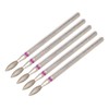 50pcs Flame Nail Drill Bit Carborundum Cuticle Remover Bits Kit