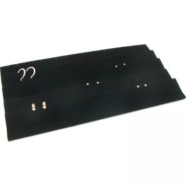 FindingKing 2 Black Velvet Earring Displays Each Holds 45 Pairs 14 1/8" x 7 5/8"