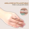 Genérico - Set de Collar y Anillo Ajustable de Gato