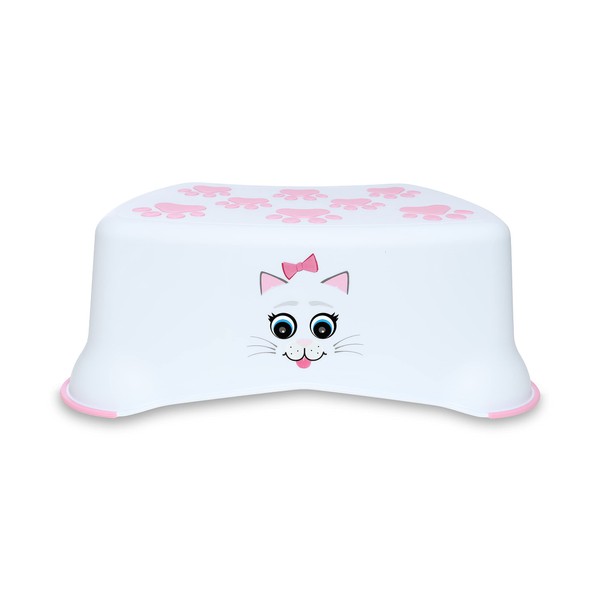 My Little Step Stool - Cat Step Stool for Toddlers, Anti-Slip Toilet Training Step for Kids to Reach The Toilet and Sink