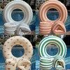 KC Certified Ring and Arm Tube Set for Water Activities Vacation Ring Tube Orange Stripe 2ea