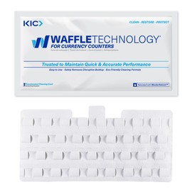 KICTeam - Waffletechnology® Cleaning Cards for Money Counter Machine (15 Cards)- Presaturated with WonderSolvent - 3" x 6.25"