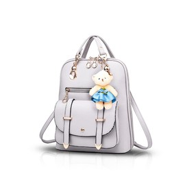 NICOLE&DORIS Women's Backpack Girls School Backpacks Backpack College Travel Outdoor Bag Girls Travel Backpack Women's School Bag, lightgrey, Large