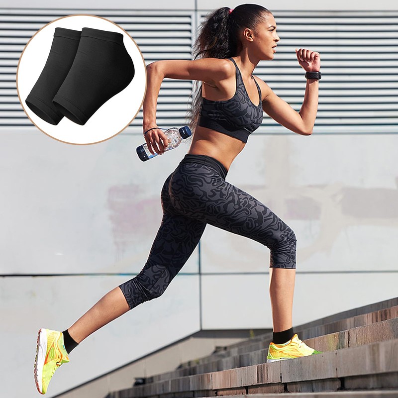 VEGCOO 3 Pairs Gel Heel Protectors Socks