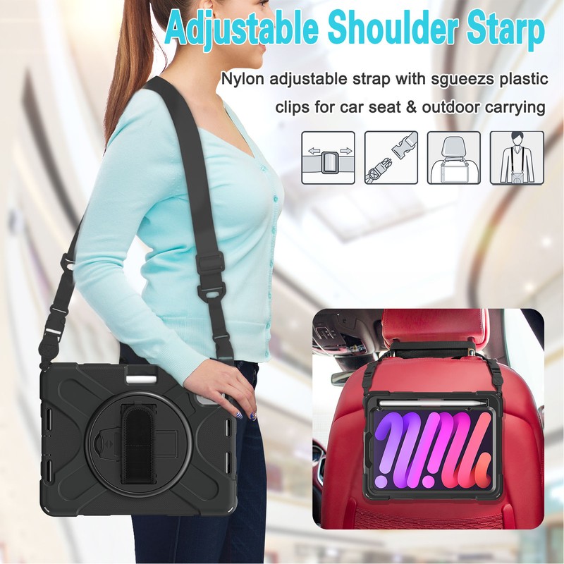 Tablet Protective Case for IOS Mini 6 3 Layer Drop