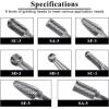 1/4'' Double Cut Tungsten Steel Carbide Rotary Burr Die Grinder