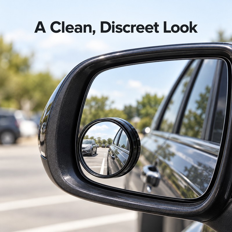Round Blind Spot Mirrors for Car Side-View Assistance – Compact