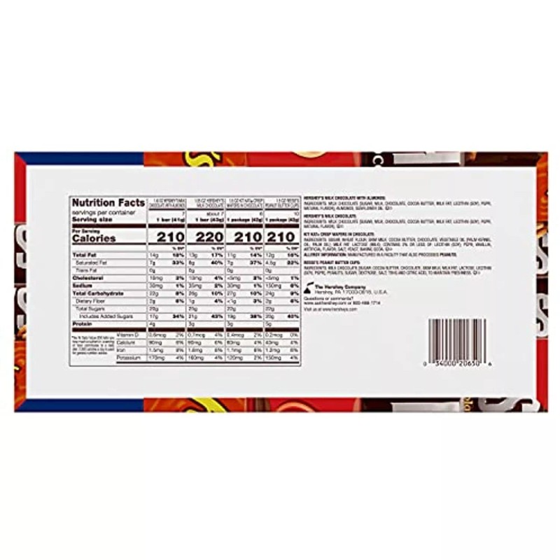 Assortment HERSHEY's Variety Pack, Milk Chocolate, Milk Chocolate with Almond