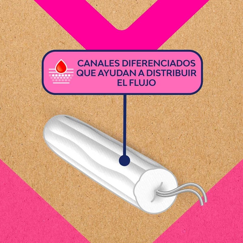 Saba Tampones Regular V-eco Flujo Moderado sin aplicador, 16 piezas